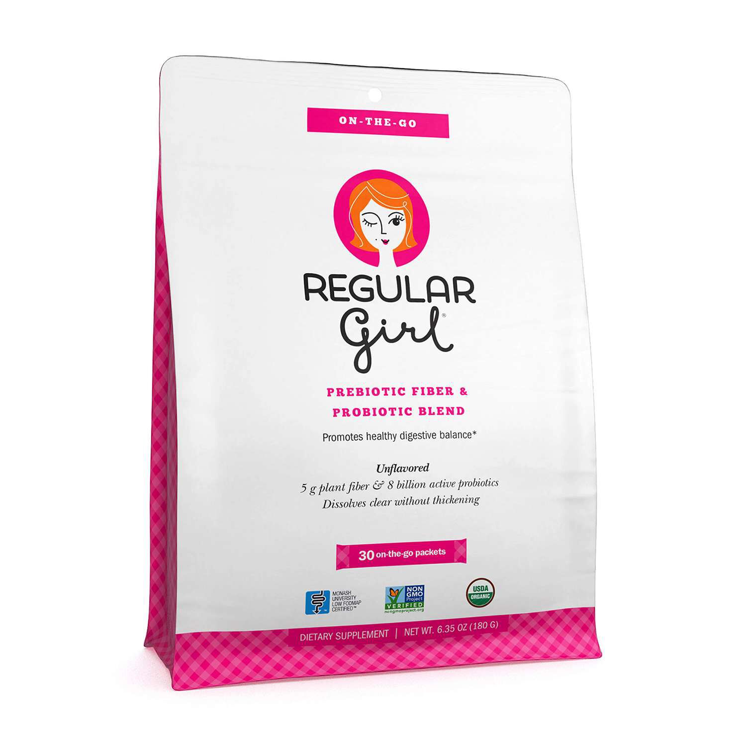 Prebiotic Fiber and Probiotic Supplement - Unflavored - 6.35 oz. (30 Servings)